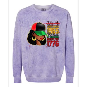 Juneteenth Is My Independence Day Black Women Black Pride Colorblast Crewneck Sweatshirt