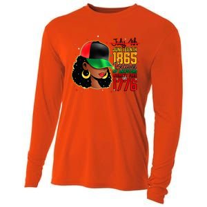 Juneteenth Is My Independence Day Black Women Black Pride Cooling Performance Long Sleeve Crew