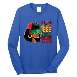 Juneteenth Is My Independence Day Black Women Black Pride Long Sleeve Shirt