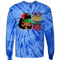 Juneteenth Is My Independence Day Black Women Black Pride Tie-Dye Long Sleeve Shirt