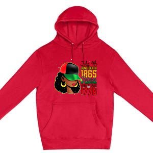 Juneteenth Is My Independence Day Black Women Black Pride Premium Pullover Hoodie