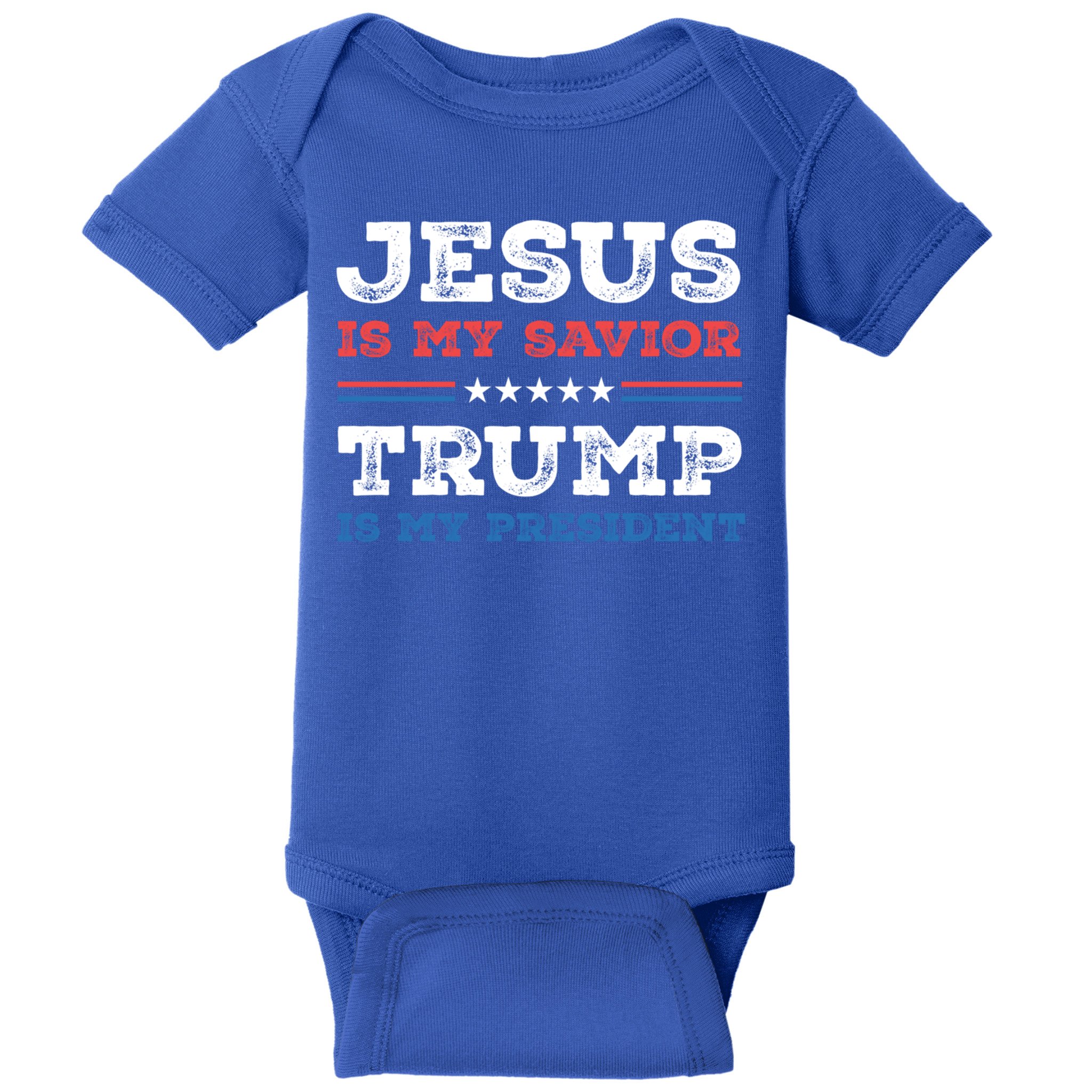 Jesus Is My Savior Trump Is My President Trump 2024 Gift Baby Bodysuit