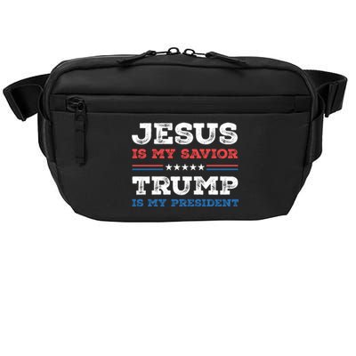 Jesus Is My Savior Trump Is My President Trump 2024 Gift Crossbody Pack