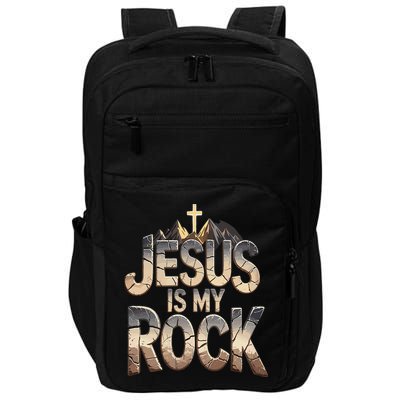 Jesus Is My Rock Religious Christian Biblical Impact Tech Backpack