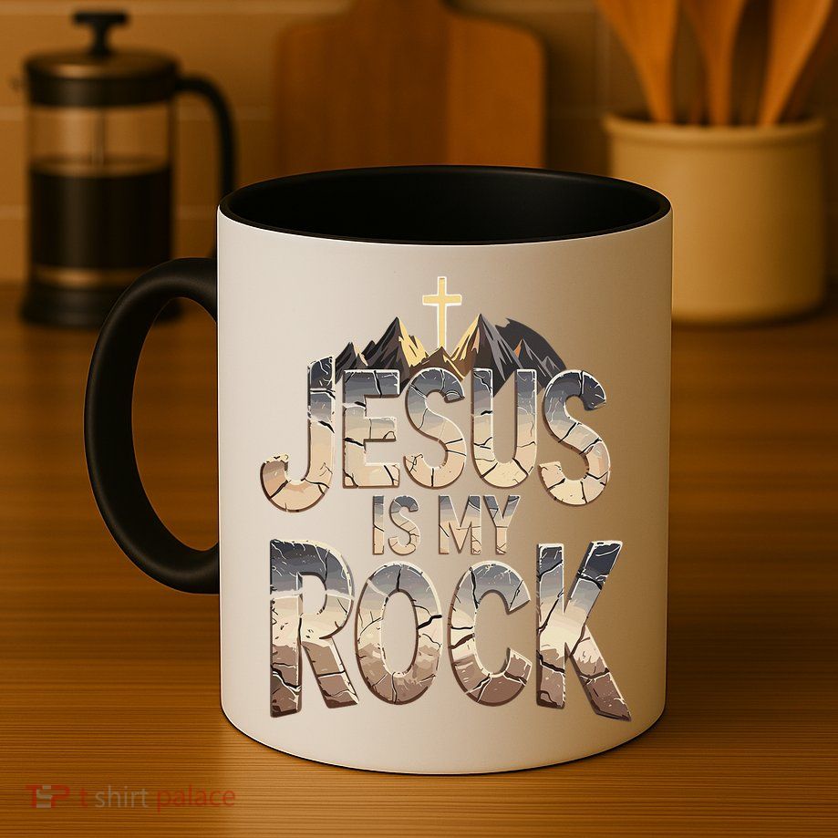Jesus Is My Rock Religious Christian Biblical Mug