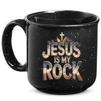Jesus Is My Rock Religious Christian Biblical 15oz Campfire Ceramic Mug