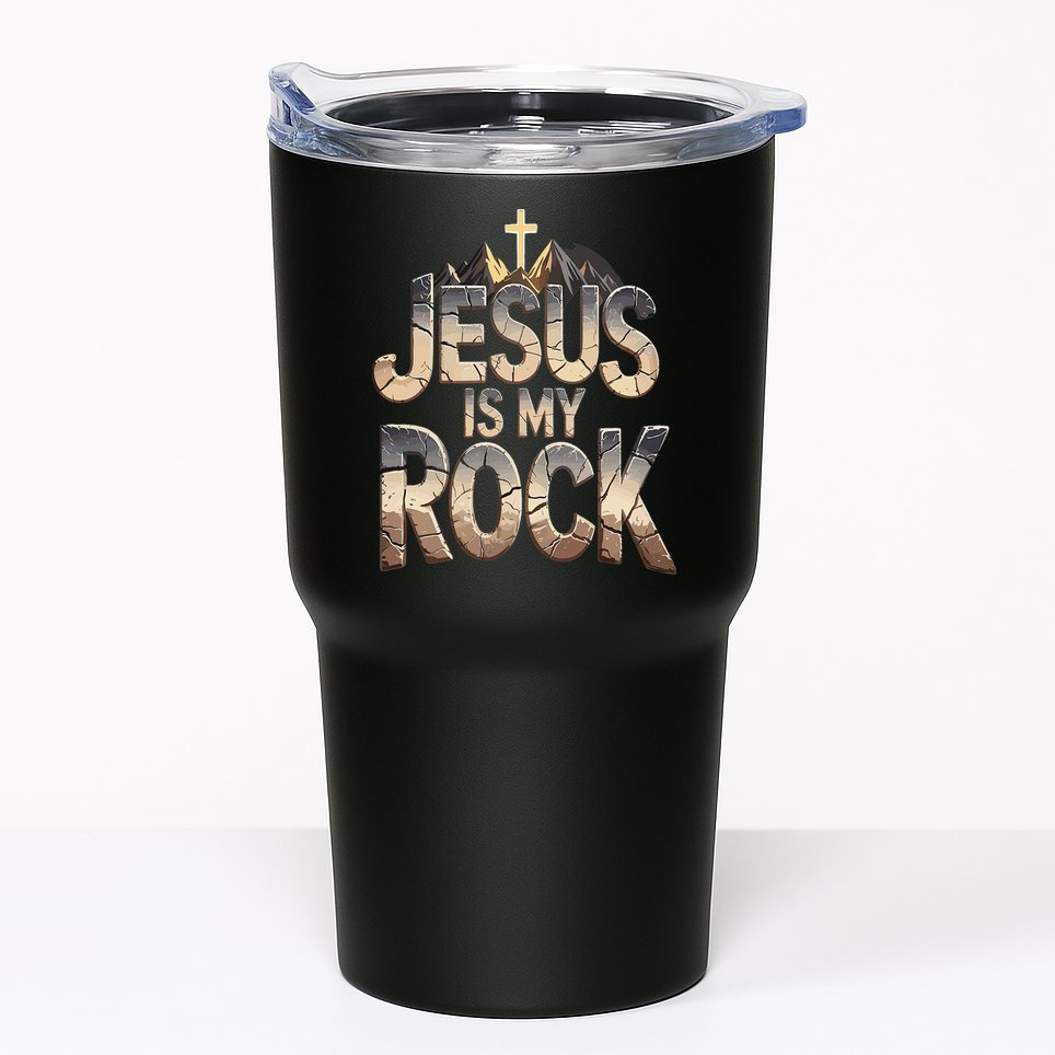 Jesus Is My Rock Religious Christian Biblical Tumbler