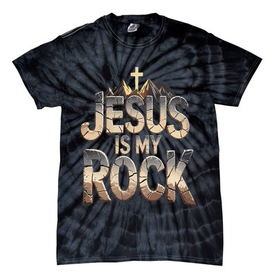 Jesus Is My Rock Religious Christian Biblical Tie-Dye T-Shirt