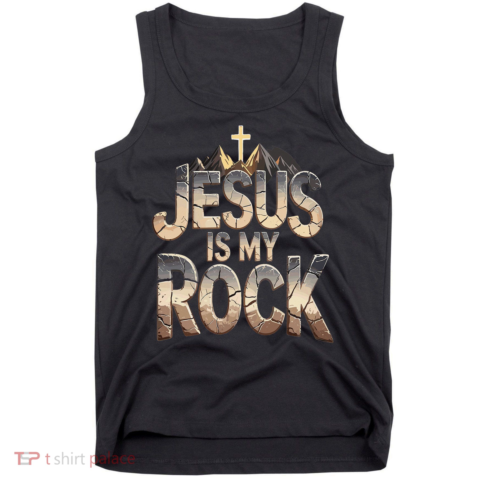 Jesus Is My Rock Religious Christian Biblical Tank Top