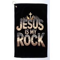 Jesus Is My Rock Religious Christian Biblical Golf Towel