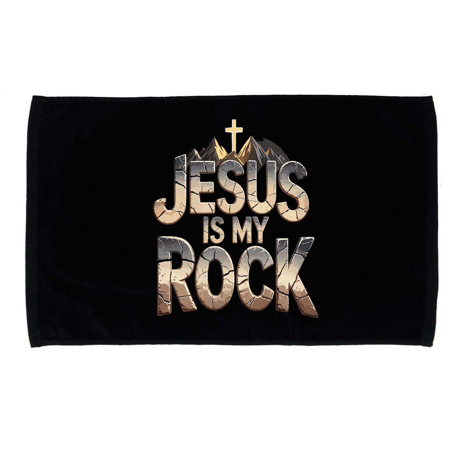 Jesus Is My Rock Religious Christian Biblical Microfiber Hand Towel