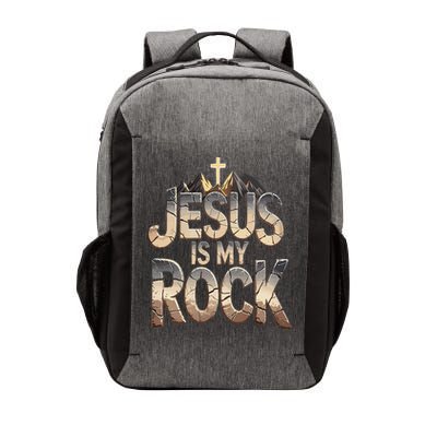 Jesus Is My Rock Religious Christian Biblical Vector Backpack