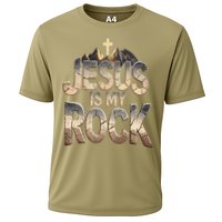 Jesus Is My Rock Religious Christian Biblical Cooling Performance Crew T-Shirt