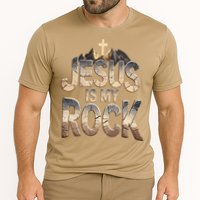 Jesus Is My Rock Religious Christian Biblical Cooling Performance Crew T-Shirt