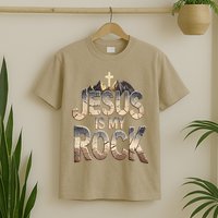 Jesus Is My Rock Religious Christian Biblical T-Shirt
