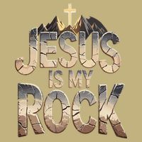 Jesus Is My Rock Religious Christian Biblical Button
