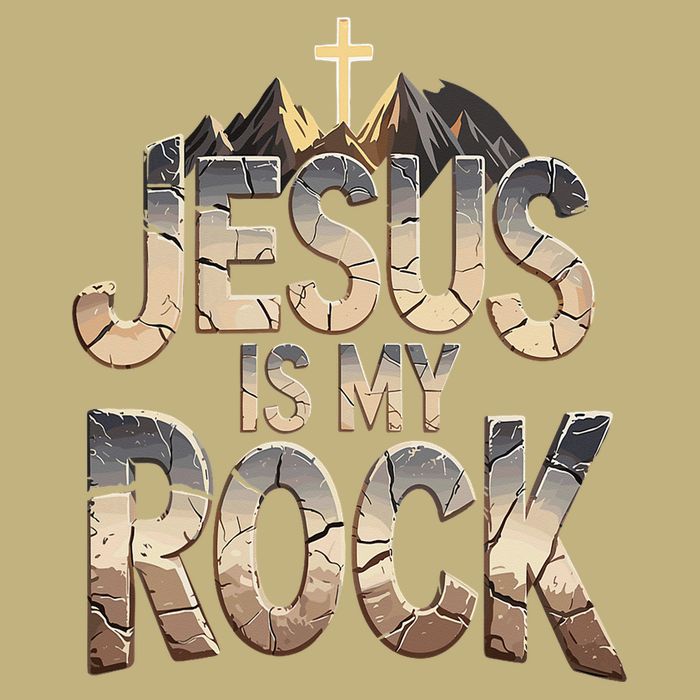 Jesus Is My Rock Religious Christian Biblical Cooling Performance Long Sleeve Crew