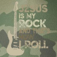 Jesus Is My Rock And That Is How I Roll Christian Guitarist Legacy Tie Dye Trucker Hat