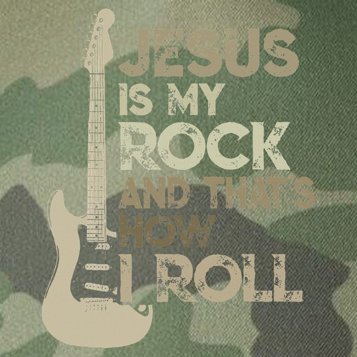 Jesus Is My Rock And That Is How I Roll Christian Guitarist Legacy Tie Dye Trucker Hat