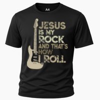 Jesus Is My Rock And That Is How I Roll Christian Guitarist Performance Shirt