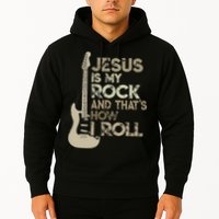 Jesus Is My Rock And That Is How I Roll Christian Guitarist Hoodie