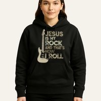 Jesus Is My Rock And That Is How I Roll Christian Guitarist Hoodie