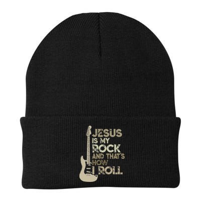 Jesus Is My Rock And That Is How I Roll Christian Guitarist Beanie