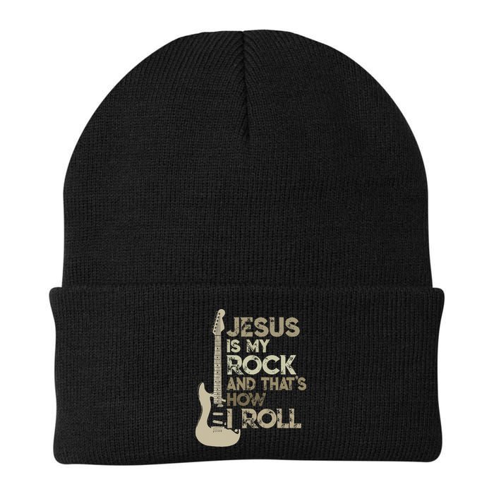 Jesus Is My Rock And That Is How I Roll Christian Guitarist Beanie