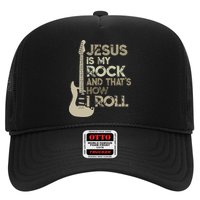 Jesus Is My Rock And That Is How I Roll Christian Guitarist Hat