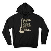 Jesus Is My Rock And That Is How I Roll Christian Guitarist Tall Hoodie