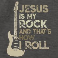 Jesus Is My Rock And That Is How I Roll Christian Guitarist Vector Backpack