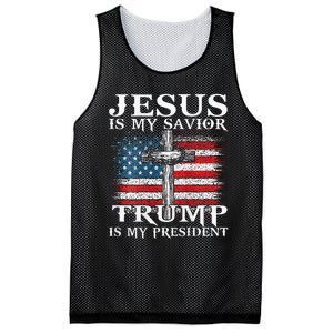 Jesus Is My Savior Trump Is My President American Flag 2side Mesh Reversible Basketball Jersey Tank