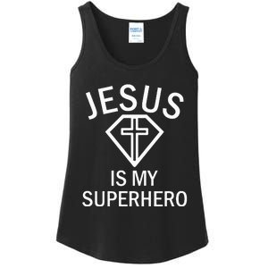 Jesus Is My Superhero Religious Fun Christian Sunday Ladies Essential Tank