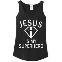 Jesus Is My Superhero Religious Fun Christian Sunday Ladies Essential Tank