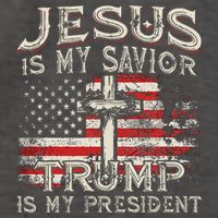 Jesus Is My Savior Trump Is My President American Flag Vector Backpack