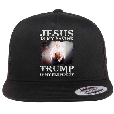 Jesus Is My Savior Trump Is My President Flatbill Hat