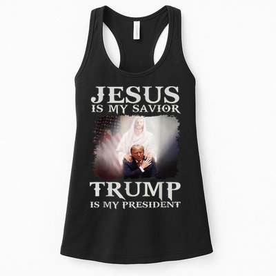 Jesus Is My Savior Trump Is My President Womens Tank Top