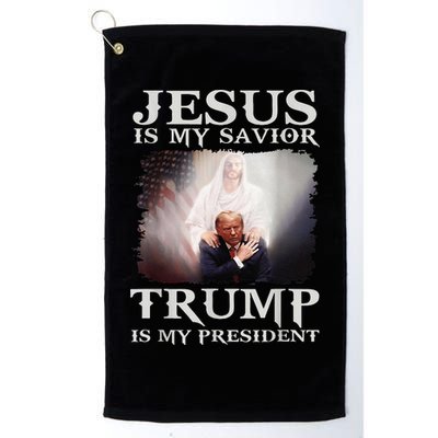 Jesus Is My Savior Trump Is My President Golf Towel