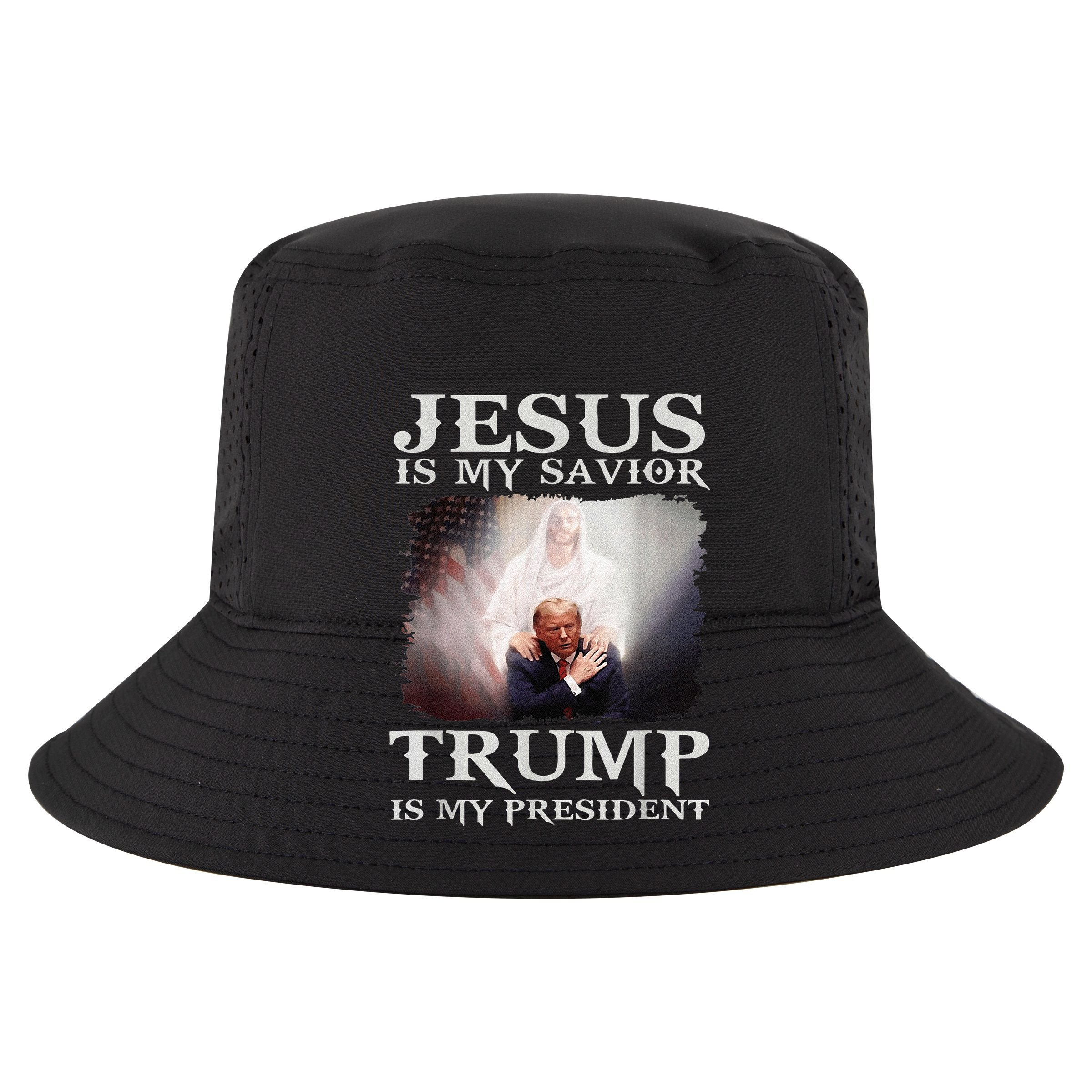 Jesus Is My Savior Trump Is My President Vector Backpack