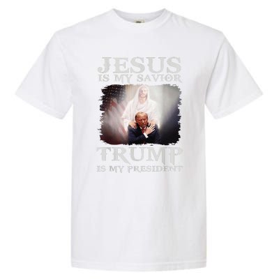 Jesus Is My Savior Trump Is My President Garment-Dyed Heavyweight T-Shirt