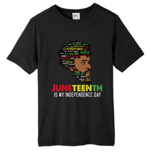 Juneteenth Is My Independence Day Black King Fathers Day Tall Fusion ChromaSoft Performance T-Shirt