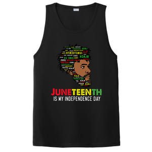 Juneteenth Is My Independence Day Black King Fathers Day PosiCharge Competitor Tank