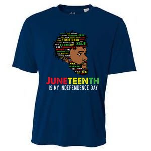 Juneteenth Is My Independence Day Black King Fathers Day Cooling Performance Crew T-Shirt