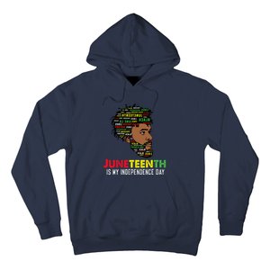 Juneteenth Is My Independence Day Black King Fathers Day Hoodie