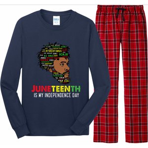 Juneteenth Is My Independence Day Black King Fathers Day Long Sleeve Pajama Set