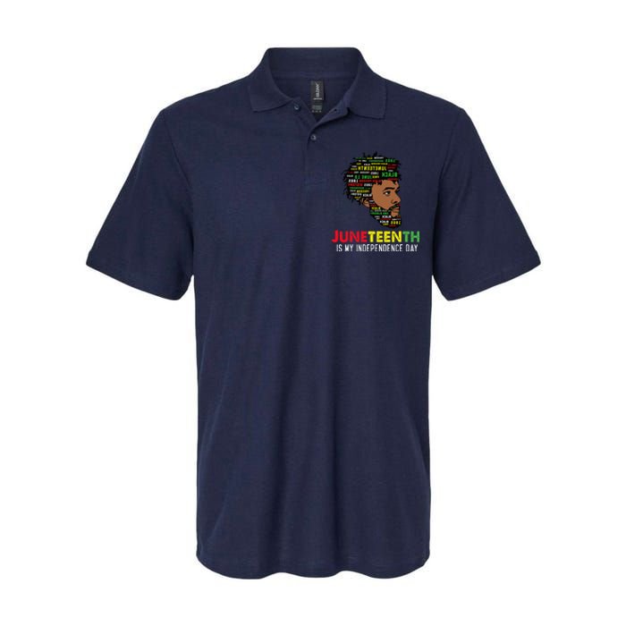 Juneteenth Is My Independence Day Black King Fathers Day Softstyle Adult Sport Polo