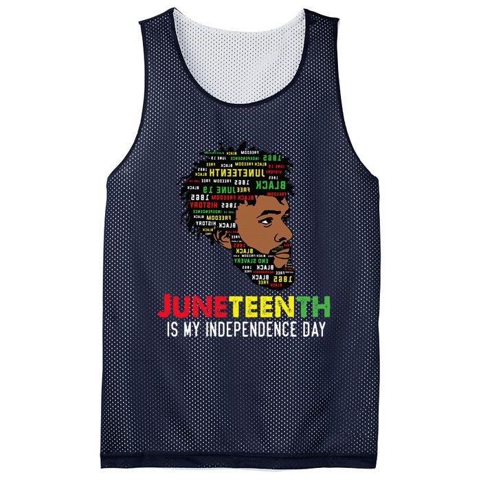 Juneteenth Is My Independence Day Black King Fathers Day Mesh Reversible Basketball Jersey Tank