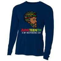 Juneteenth Is My Independence Day Black King Fathers Day Cooling Performance Long Sleeve Crew