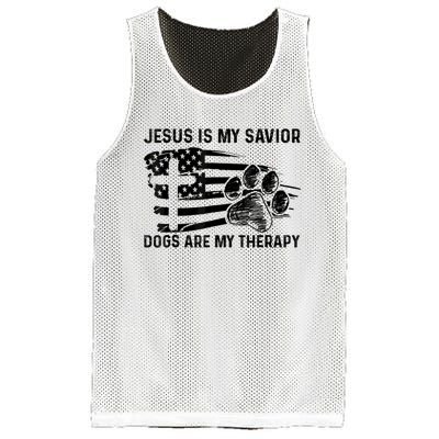 Jesus Is My Savior Dogs Are My Therapy Thanksgiving Day Mesh Reversible Basketball Jersey Tank