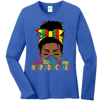 Juneteenth Is My Independence Freedom Day Independence Gift Ladies Long Sleeve Shirt